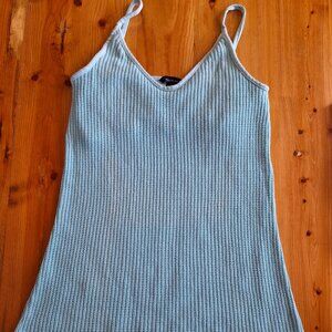 Vintage Victoria's Secret Ribbed Camisol Top with Bralette-Light Blue